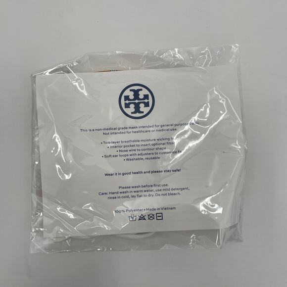 TORY BURCH Face Mask 70s Floral Print NWT Adjustable Straps Washable Reusable - Picture 5 of 5